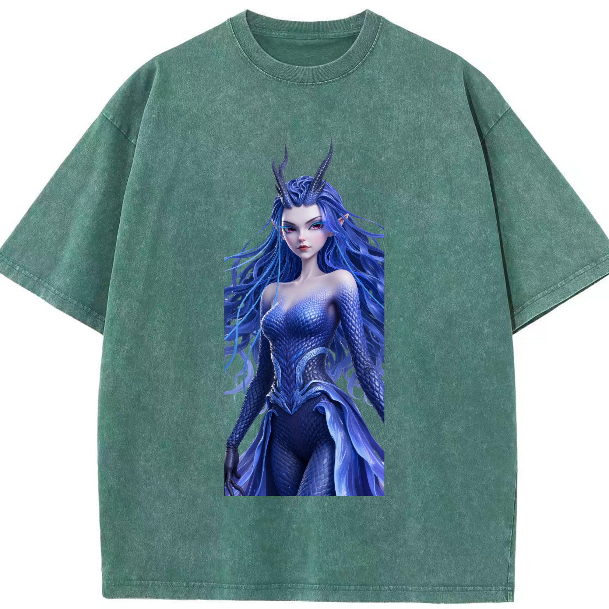 （画像用） Ne Zha 2 ナタ 魔童の大暴れ 綿100% ヴィンテージ風 半袖Tシャツ（フロントプリント）